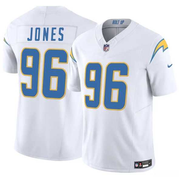 Men & Women & Youth Los Angeles Chargers #96 Naquan Jones White 2025 F.U.S.E. Vapor Limited Stitched Jersey->los angeles chargers->NFL Jersey